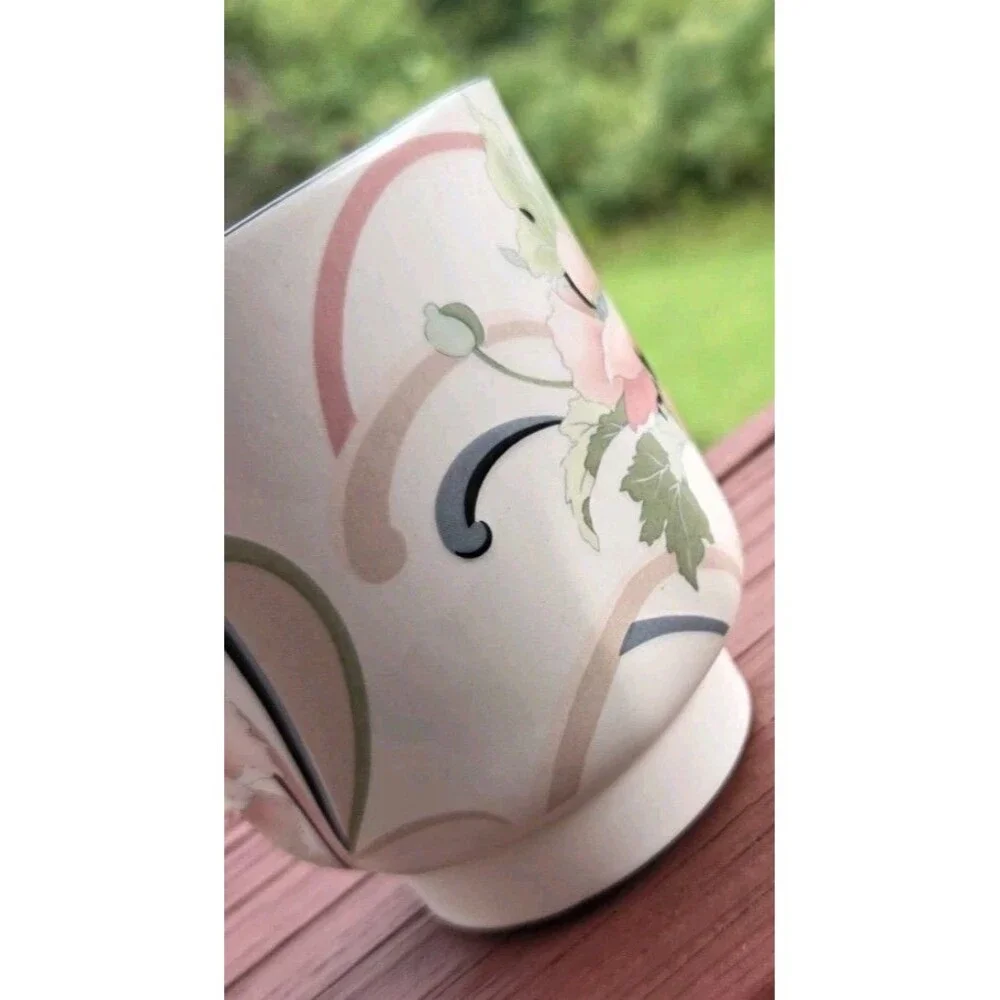 2 Sango Coffee Cups 1987 Korea Anastasia Pattern Artist Signed